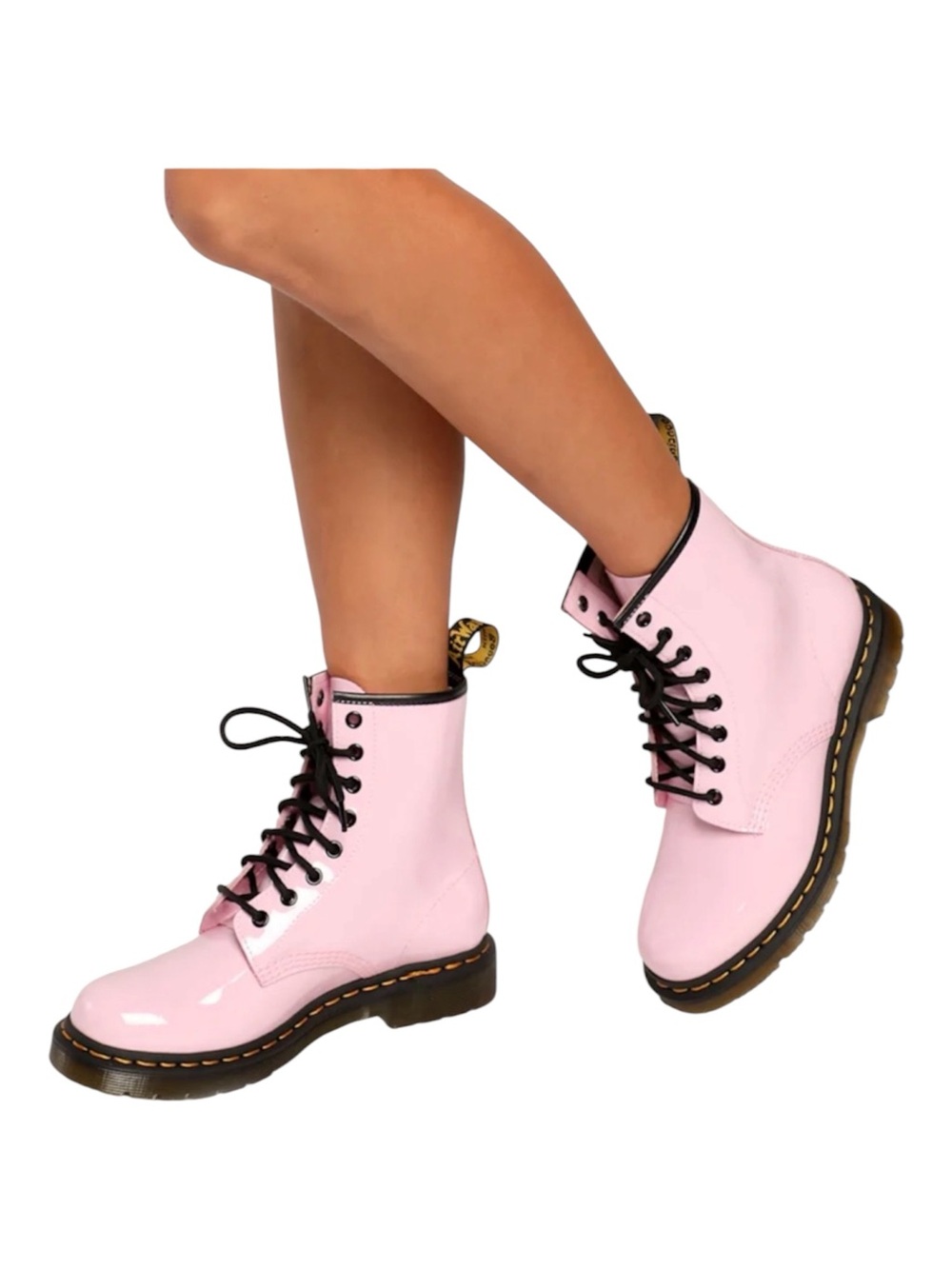 Dr Martens 1460 Glossy Patent leather pink combat boots girls 4